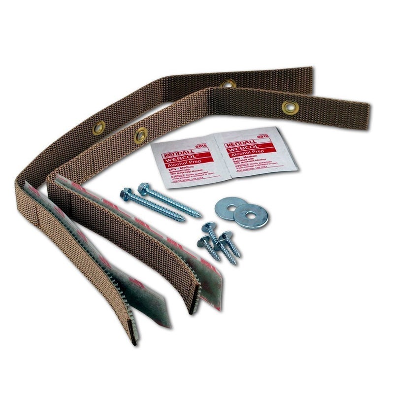Quakehold! Furniture Strap Kit, Earthquake Fasteners for Disaster Preparedness, Child Proof Safety Straps for RV, Home Office, Helps Prevent Damage and Injury, Easy to Install, Oak - Image 1
